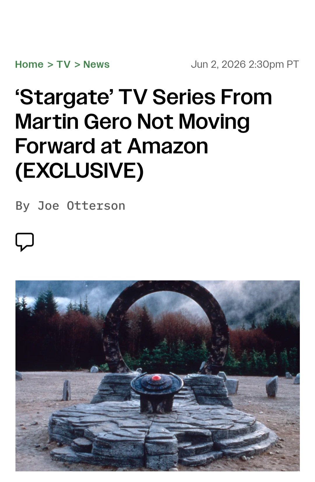 June 3, 2026: Stargate cancelled, for third and likely final time.